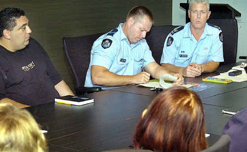 Maryborough Police District Senior Sergeant Dan Willett (right) addresses some members of the local Liquor Accord at a past meeting. Maryborough Police District Senior Sergeant Dan Willett (right) addresses some members of the local Liquor Accord at a past meeting.